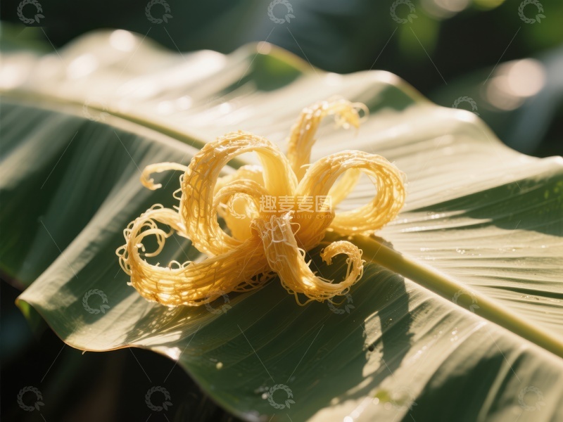 高清大图下载【趣麦麦图】香蕉花绽放于绿叶之上