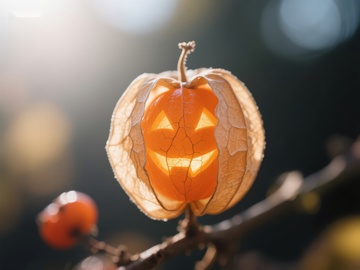 南瓜灯与果实的创意结合