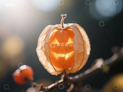 南瓜灯与果实的创意结合