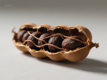 开裂的豆荚与种子