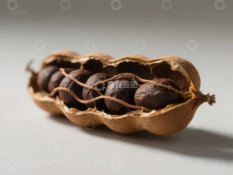 高清大图下载【趣麦麦图】开裂的豆荚与种子