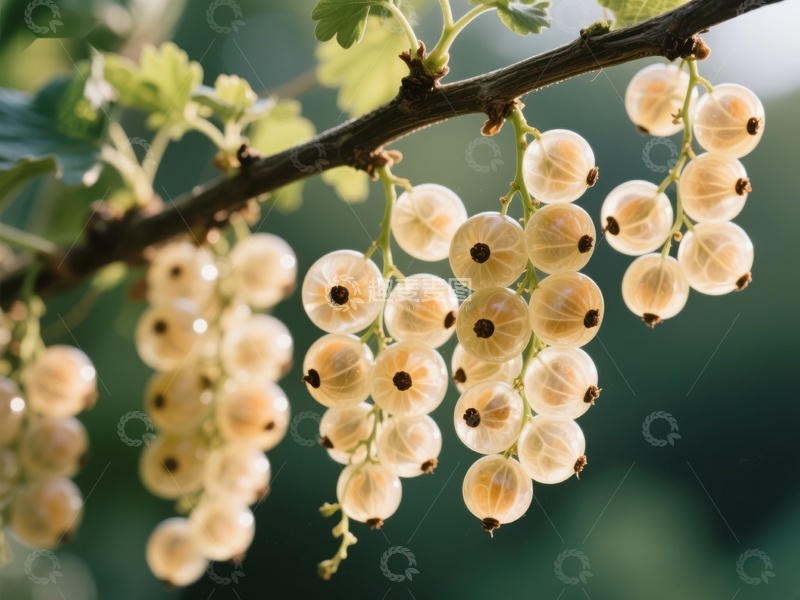 高清大图下载【趣麦麦图】-枝头挂满晶莹剔透的白色浆果