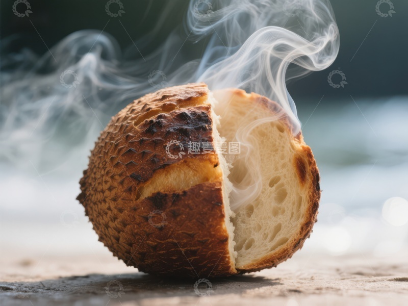 高清大图下载【趣麦麦图】烟熏面包，外焦内软