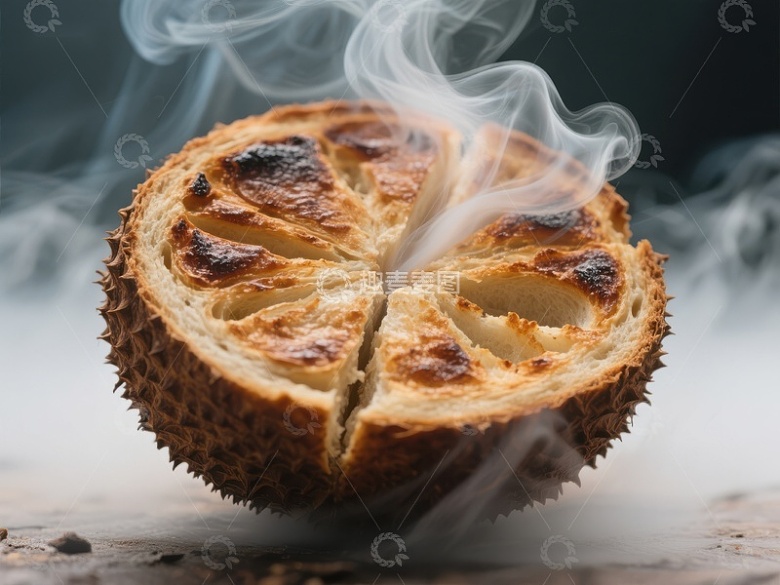 热腾腾的面包出炉