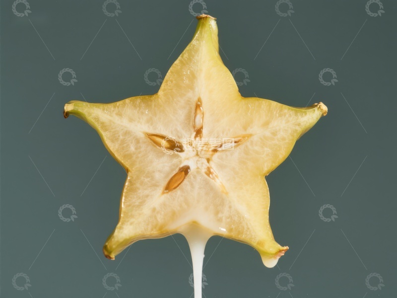 高清大图下载【趣麦麦图】切片杨桃的星形图案
