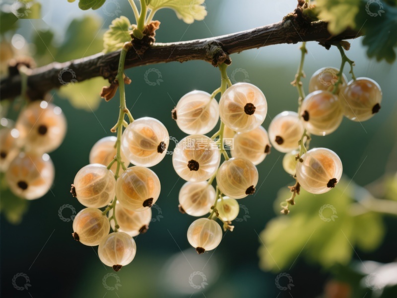高清大图下载【趣麦麦图】枝头挂满晶莹剔透的白色浆果
