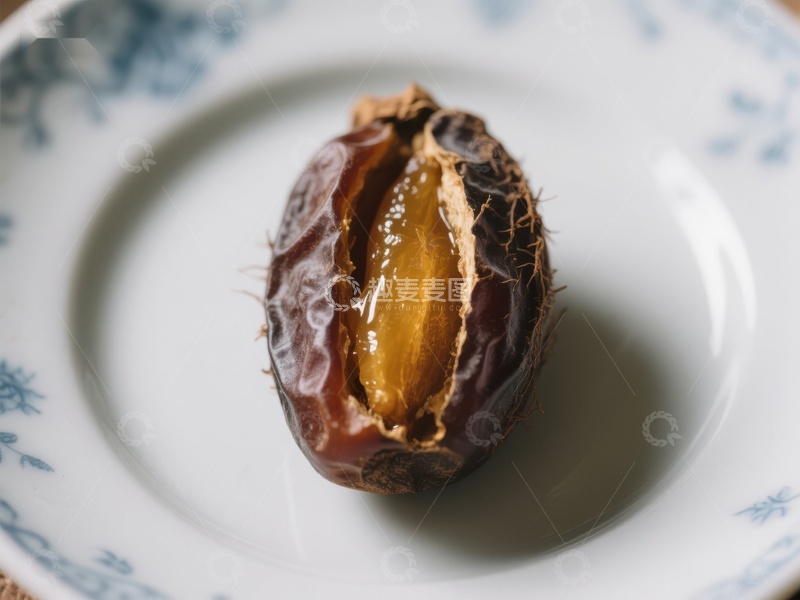 高清大图下载【趣麦麦图】切开的枣子置于盘中