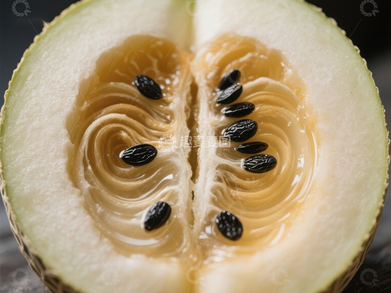 高清大图下载【趣麦麦图】切开的甜瓜内部特写