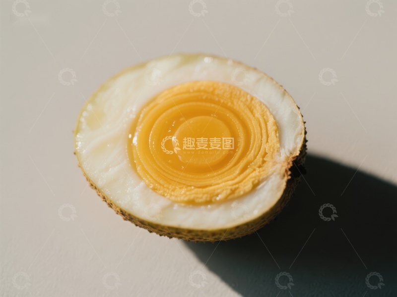 高清大图下载【趣麦麦图】-切开的鸡蛋，层次分明的蛋黄