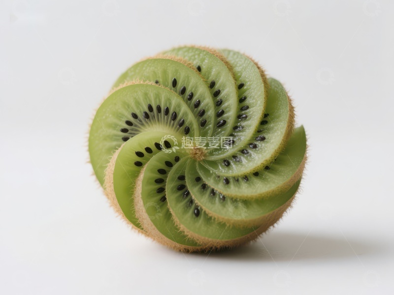 高清大图下载【趣麦麦图】切片猕猴桃螺旋排列