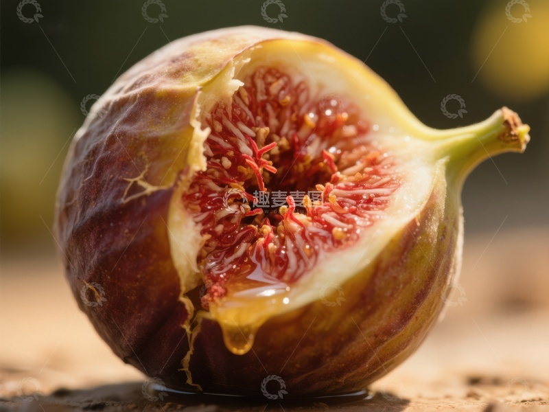 高清大图下载【趣麦麦图】新鲜无花果切面特写