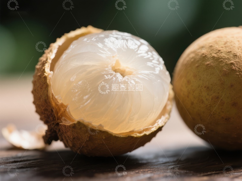 高清大图下载【趣麦麦图】新鲜龙眼果肉特写