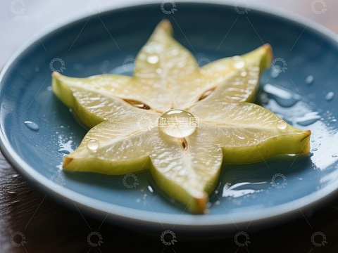切片水果盘中绽放如花