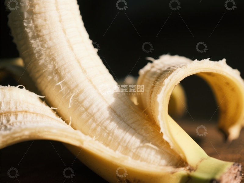 高清大图下载【趣麦麦图】剥开的香蕉特写