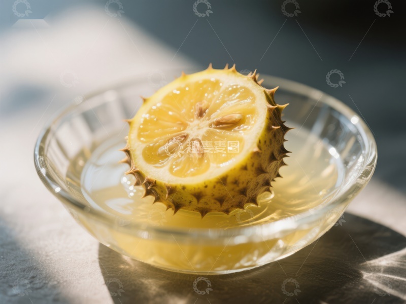 高清大图下载【趣麦麦图】柠檬片置于透明碗中