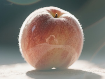 新鲜桃子的特写