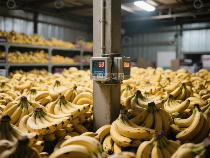 高清大图下载【趣麦麦图】香蕉仓库中的称重场景