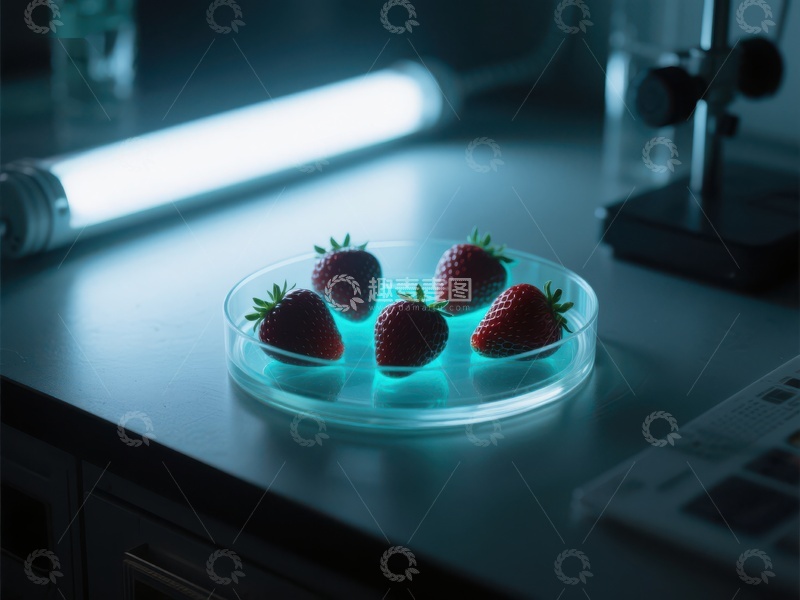 高清大图下载【趣麦麦图】实验室中的草莓样本