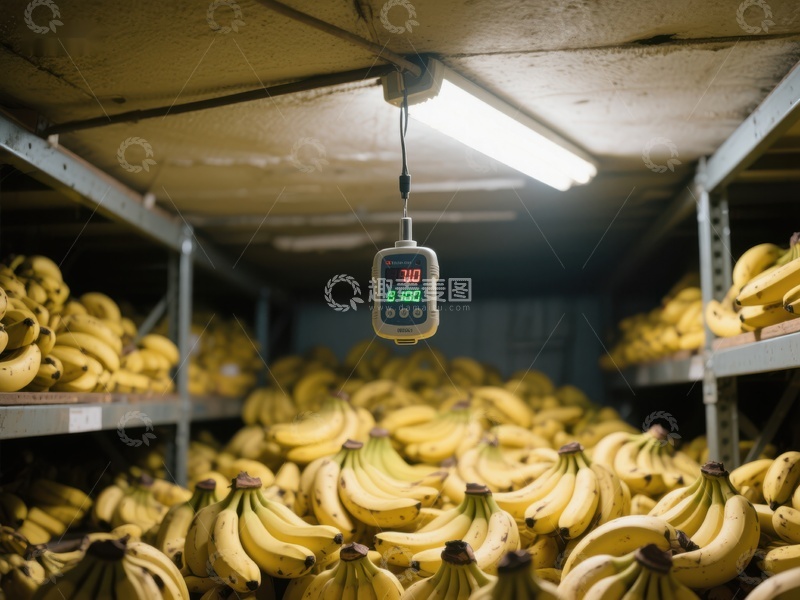 高清大图下载【趣麦麦图】香蕉仓库中的温度监控设备