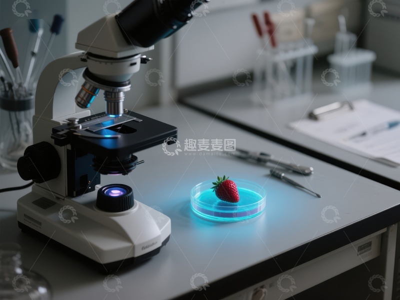 高清大图下载【趣麦麦图】显微镜下的草莓实验