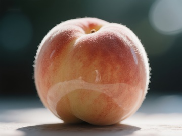 新鲜桃子的特写