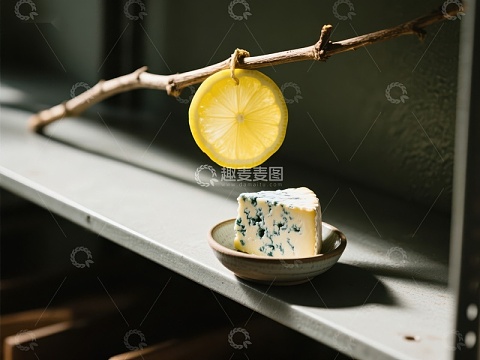 柠檬与蓝纹奶酪的静谧组合