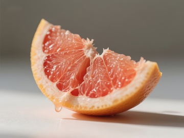 新鲜切开的葡萄柚特写