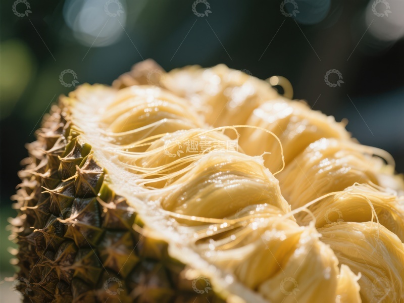 高清大图下载【趣麦麦图】新鲜榴莲果肉特写