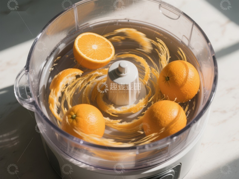高清大图下载【趣麦麦图】橙子在搅拌机中旋转