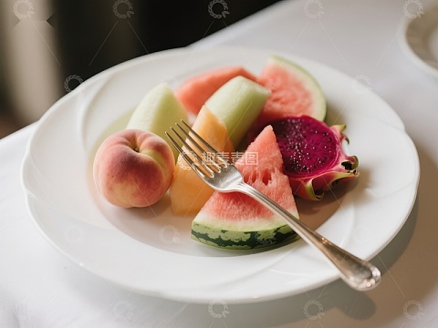 新鲜水果拼盘，色彩缤纷