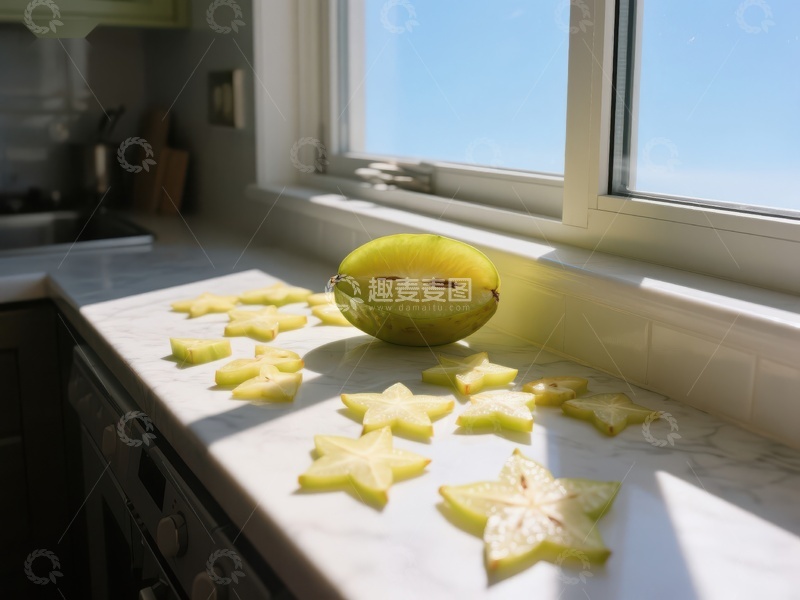 高清大图下载【趣麦麦图】阳光下的星果切片