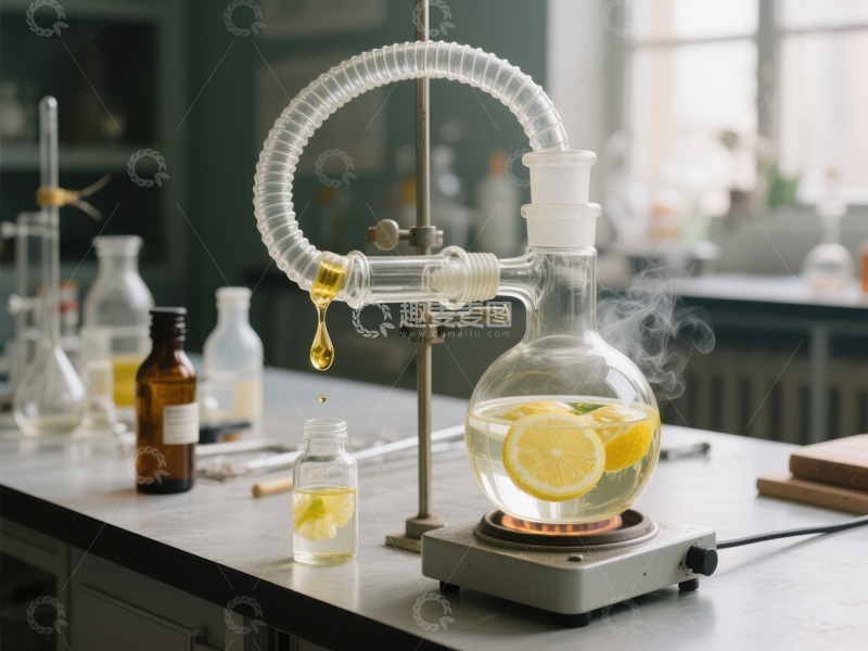 高清大图下载【趣麦麦图】实验室中柠檬蒸馏实验