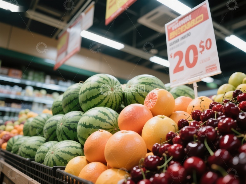高清大图下载【趣麦麦图】超市水果区展示