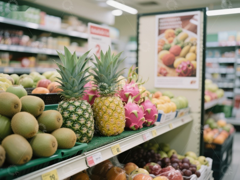 高清大图下载【趣麦麦图】超市水果区展示