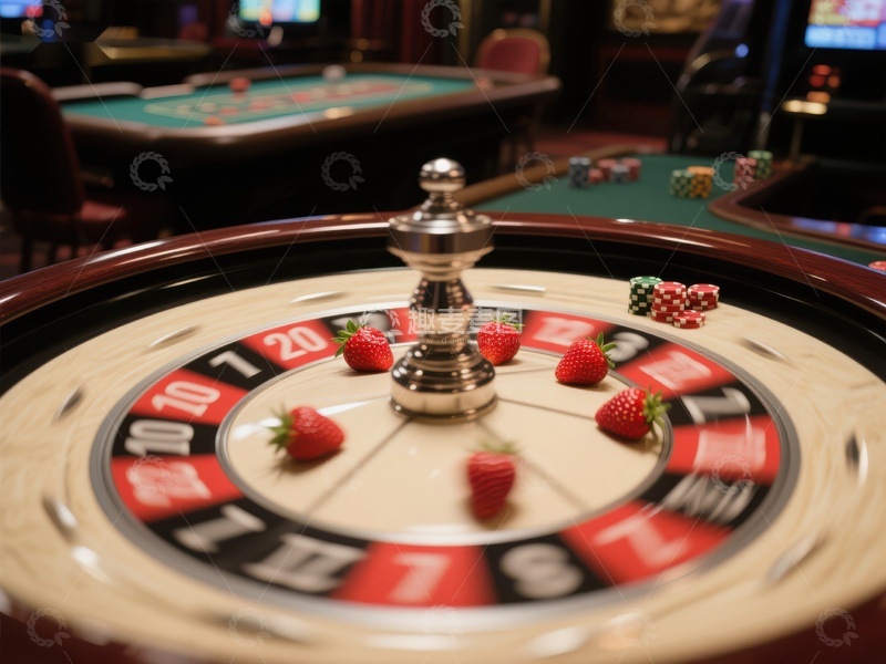 高清大图下载【趣麦麦图】赌场轮盘赌与草莓装饰