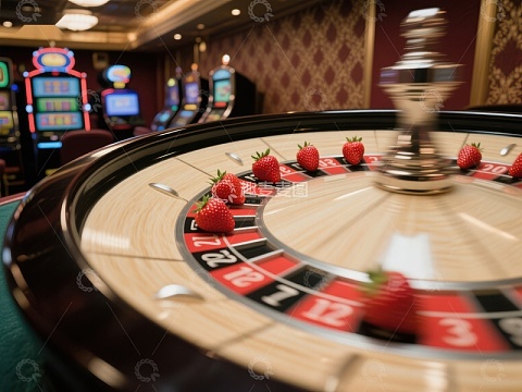 赌场 roulette 轮盘赌与草莓装饰