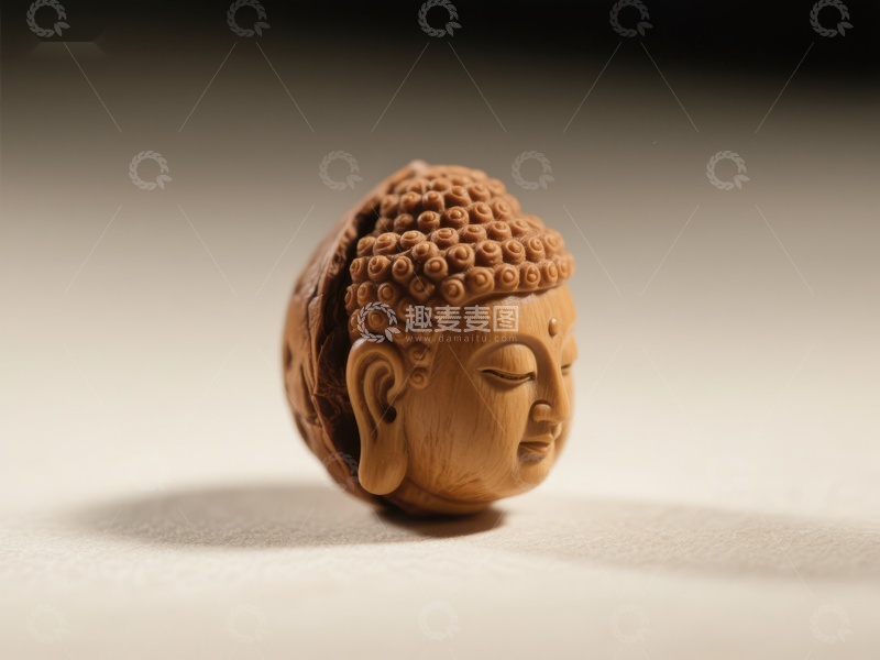 木雕佛首，精致雕刻艺术