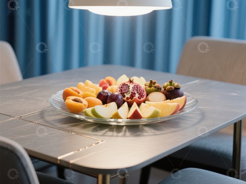 高清大图下载【趣麦麦图】餐桌上的新鲜水果拼盘