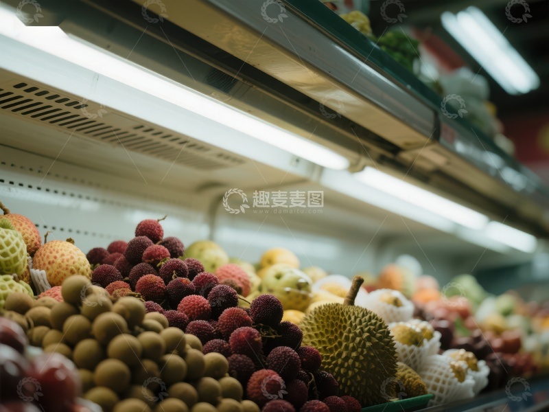 市场水果摊位展示