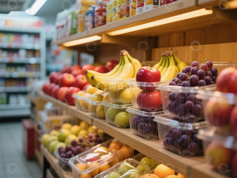 高清大图下载【趣麦麦图】超市水果区展示