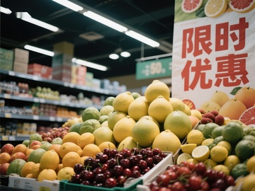 超市水果促销展示