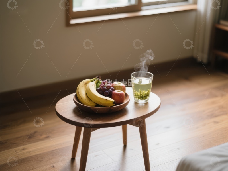 高清大图下载【趣麦麦图】温馨室内：水果与热饮