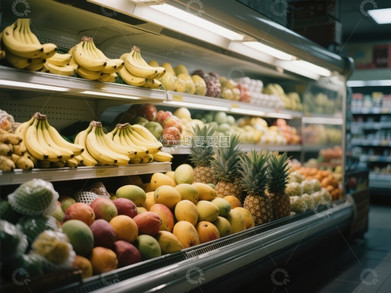 高清大图下载【趣麦麦图】超市水果区展示