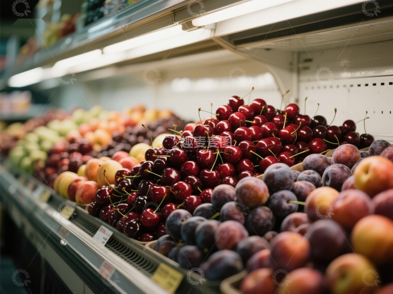 高清大图下载【趣麦麦图】超市水果区展示