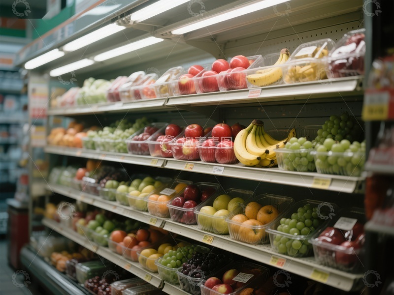 高清大图下载【趣麦麦图】超市水果货架陈列