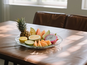 阳光下的水果拼盘