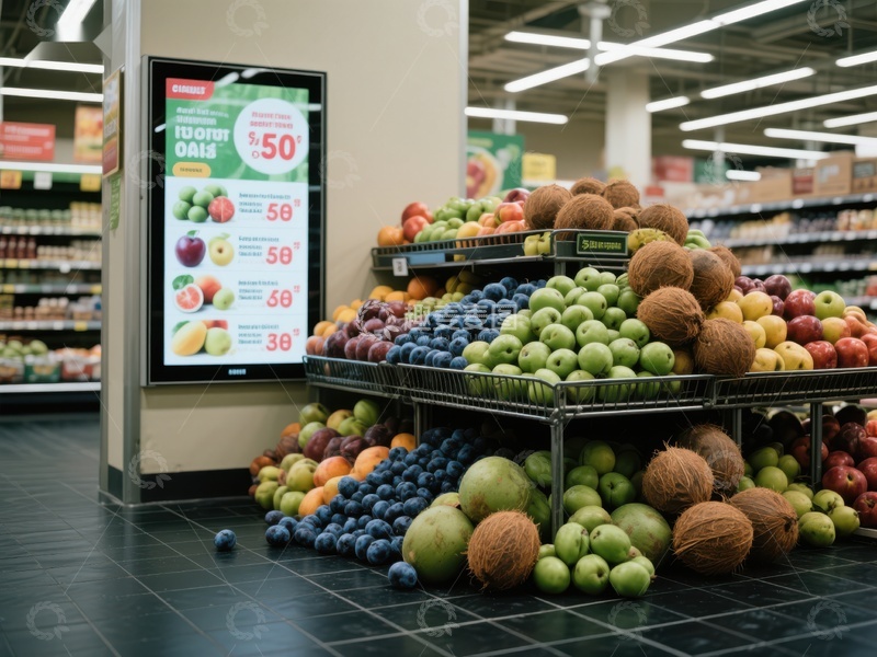 高清大图下载【趣麦麦图】超市水果区展示