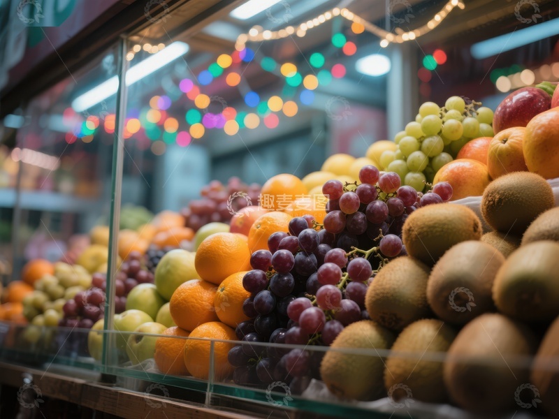 高清大图下载【趣麦麦图】水果摊位色彩斑斓
