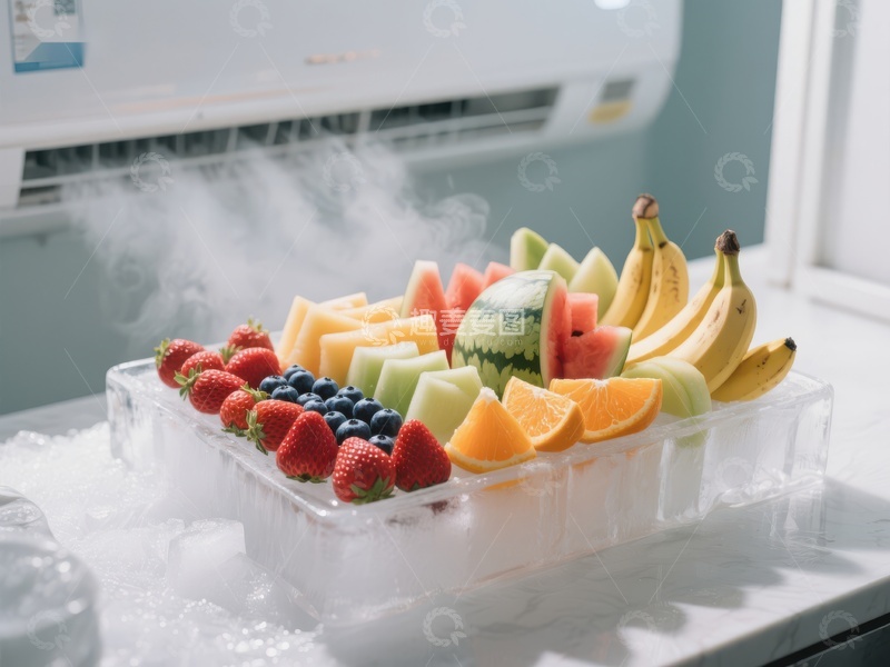 高清大图下载【趣麦麦图】冰镇水果拼盘，清新夏日享受