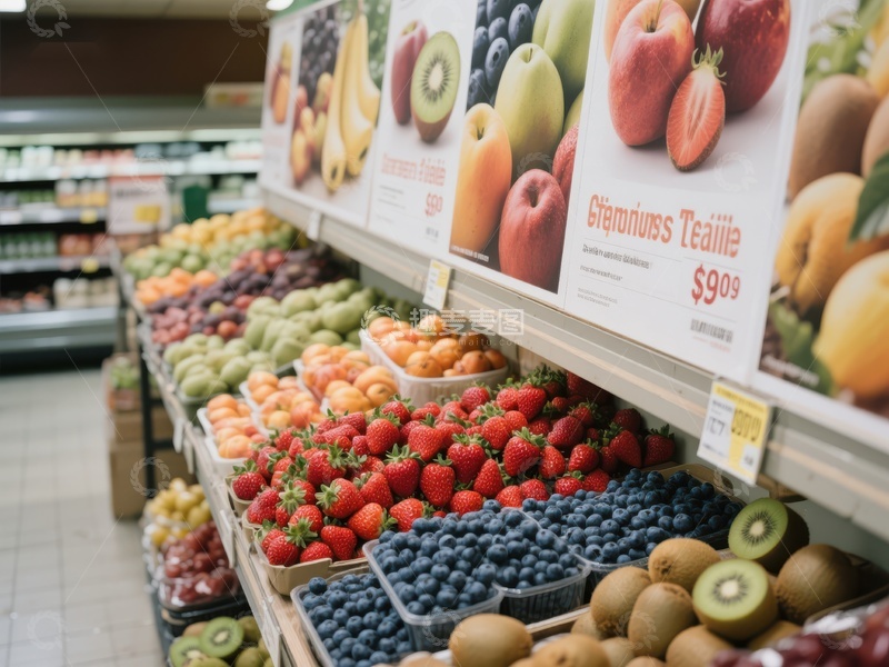 高清大图下载【趣麦麦图】超市新鲜水果陈列